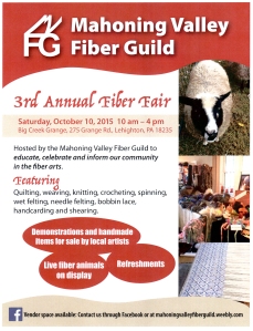 Mahoning Valley Fiber Guild's Fiber Fair 2015